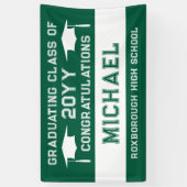 Abschluss der Grünen und Weißen Schule Banner (Vertikal)