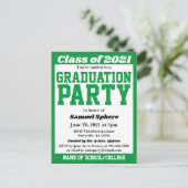 Abschluss der Grünen Weißen Schule Einladung (Stehend Vorderseite)