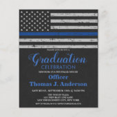 Abschluss der Haushaltspolizei Einladung Thin Blue (Vorderseite)