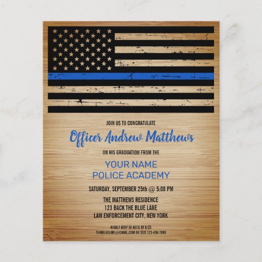 Abschluss der Haushaltspolizei Einladung von Thin  (Vorderseite)