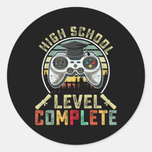 Abschluss der High School Runder Aufkleber