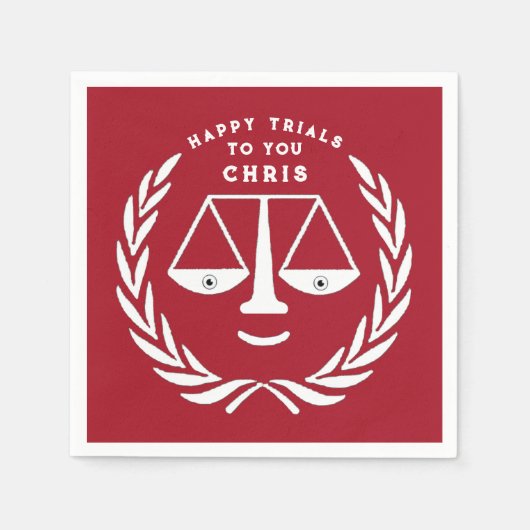 Abschluss der Jurastube Anwalt Napkins Serviette (Vorderseite)