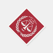 Abschluss der Jurastube Anwalt Napkins Serviette (Ecke)