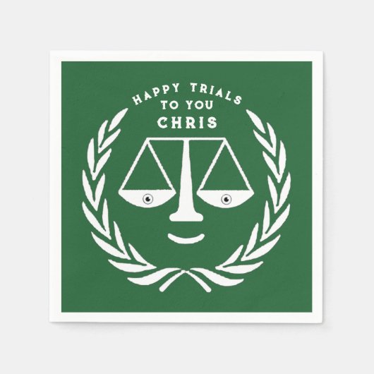 Abschluss der Jurastube Anwalt Napkins Serviette (Vorderseite)