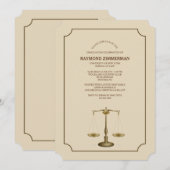 Abschluss der Jurastufe, DU BILDET FARBE Einladung (Vorne/Hinten)