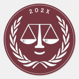 Abschluss der Juristenschule Runder Aufkleber