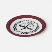 Abschluss der Juristischen Fakultät 2025 Pappteller (Schrägansicht)