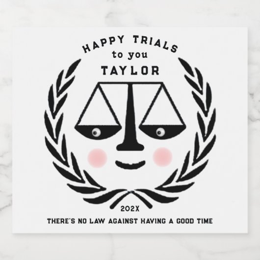 Abschluss der Juristischen Fakultät 2025 Schaumweinetikett (Einzelnes Label)