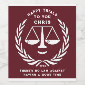 Abschluss der Juristischen Fakultät 2025 Weinetikett (Einzelnes Label)