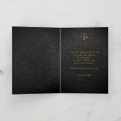 Abschluss der Juristischen Fakultät - elegantes Fo Dankeskarte (Innenseite)