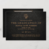 Abschluss der Juristischen Fakultät, elegantes Fot Einladung (Vorne/Hinten)