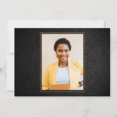 Abschluss der Juristischen Fakultät, elegantes Fot Einladung (Rückseite)