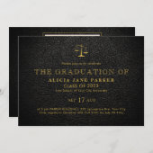 Abschluss der Juristischen Fakultät, elegantes Fot Einladung (Vorne/Hinten)