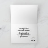 Abschluss der Juristischen Fakultät, Enkelin, Spaß Karte (Innenseite)