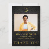 Abschluss der Juristischen Fakultät Foto Dankeskarte (Vorderseite)