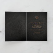 Abschluss der Juristischen Fakultät Foto Dankeskarte (Innenseite)