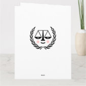 Abschluss der juristischen Fakultät Karte (Rückseite)