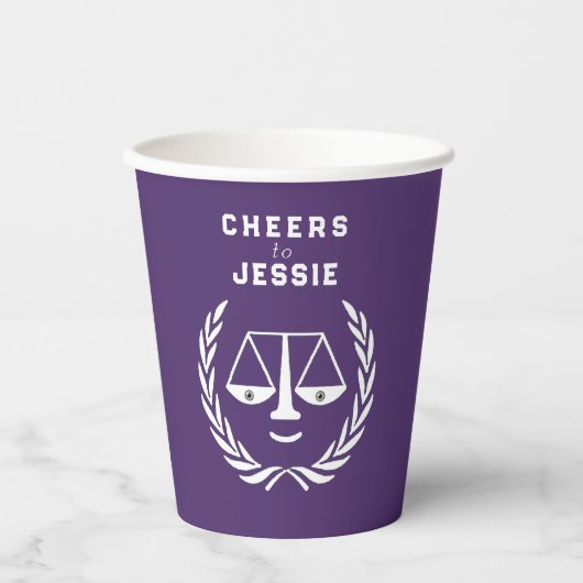 Abschluss der Juristischen Fakultät Pappbecher (Vorderseite)