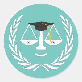 Abschluss der Juristischen Fakultät Runder Aufkleber