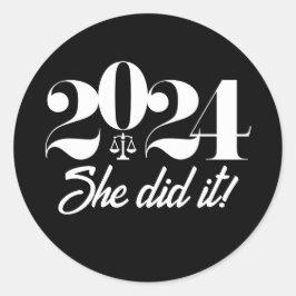 Abschluss der Juristischen Fakultät Runder Aufkleber