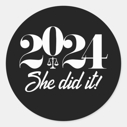 Abschluss der Juristischen Fakultät Runder Aufkleber (Vorderseite)