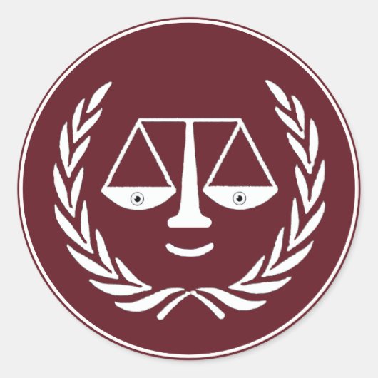 Abschluss der Juristischen Fakultät Runder Aufkleber (Vorderseite)