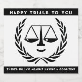 Abschluss der Juristischen Fakultät Schaumweinetikett (Einzelnes Label)