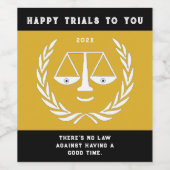 Abschluss der Juristischen Fakultät Weinetikett (Einzelnes Label)