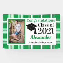 Abschluss der Kariert School Colors of Green White