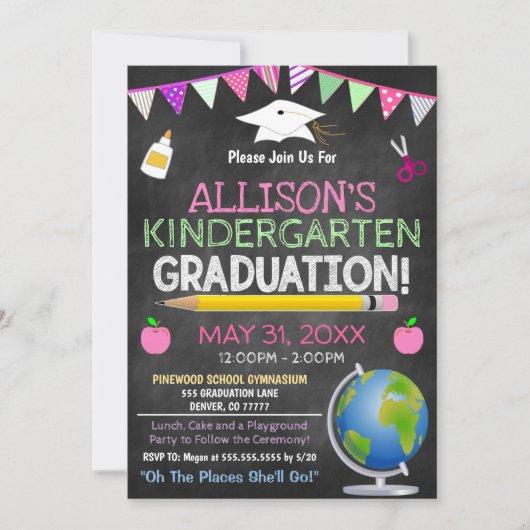 Abschluss der Kinder - Einladung (Vorderseite)