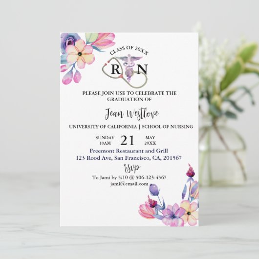 Abschluss der Kindergärten Einladung (Stehend Vorderseite)