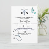 Abschluss der Kindergärten Minimalistische Vegetat Einladung (Stehend Vorderseite)