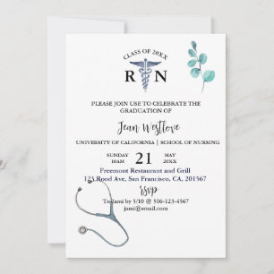 Abschluss der Kindergärten Minimalistische Vegetat Einladung