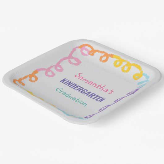 Abschluss der Kindergartenschule Pappteller (Gewinkelt)