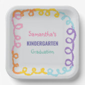 Abschluss der Kindergartenschule Pappteller (Vorderseite)