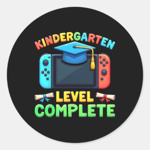 Abschluss der Kindergartenstufe Cl 2025 Junge Runder Aufkleber