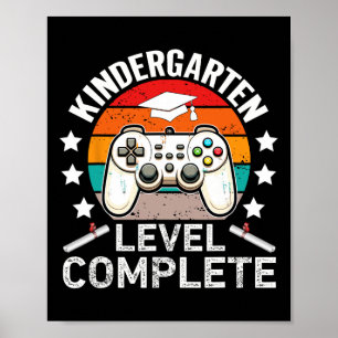Abschluss der Kindergartenstufe Gamer Absolvent Poster