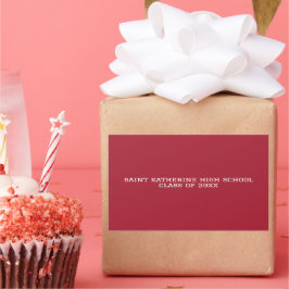 Abschluss der Kinderkrippe Rote Schule Jahr Rechteckiger Aufkleber