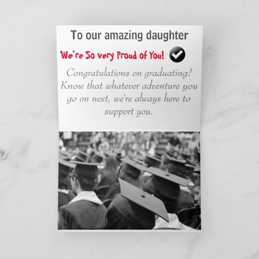 Abschluss der Klasse 2021 Karte (Innenseite)