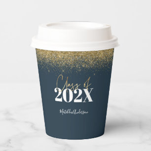Abschluss der Klassen Blau und Glitzer 22 Pappbecher