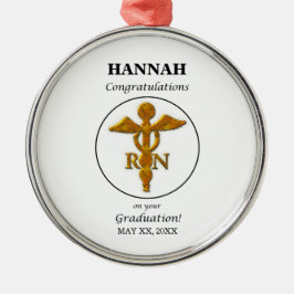 Abschluss der Krankenpflege Abschluss Antique Gold Ornament Aus Metall