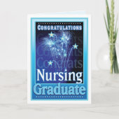 Abschluss der Krankenpflege Blue Fireworks and Sta Karte (Vorderseite)