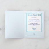 Abschluss der Krankenpflege Blue Fireworks and Sta Karte (Innenseite)