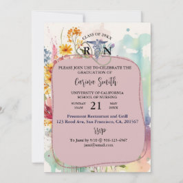 Abschluss der Krankenpflege Blumencotattage Party Einladung