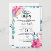 Abschluss der Krankenpflege Blumenkohl-Party Einladung (Vorne/Hinten)