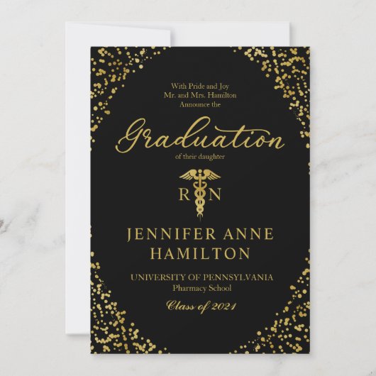 Abschluss der Krankenpflege feierliche Ankündigung (Vorderseite)