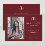 Abschluss der Krankenpflege Foto modern Ankündigung (Vorne/Hinten)