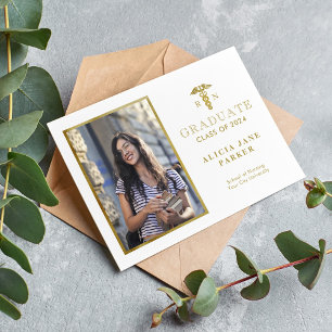 Abschluss der Krankenpflege Gold elegantes Foto