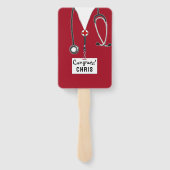 Abschluss der Krankenpflege Hand Fan Fächer (Rückseite)