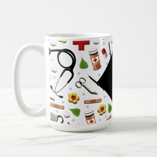 Abschluss der Krankenpflege Kaffeetasse (Links)